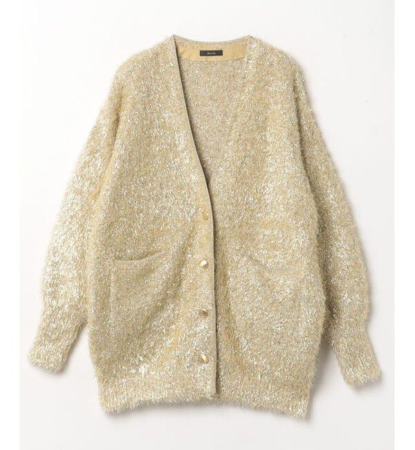allureville「シャイニーフェザーカーディガン」|カーディガン|