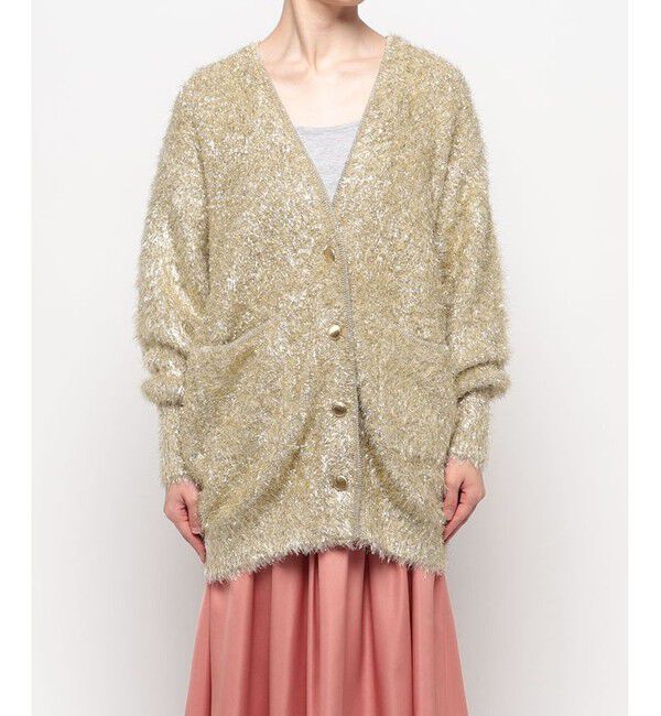 allureville「シャイニーフェザーカーディガン」|カーディガン|
