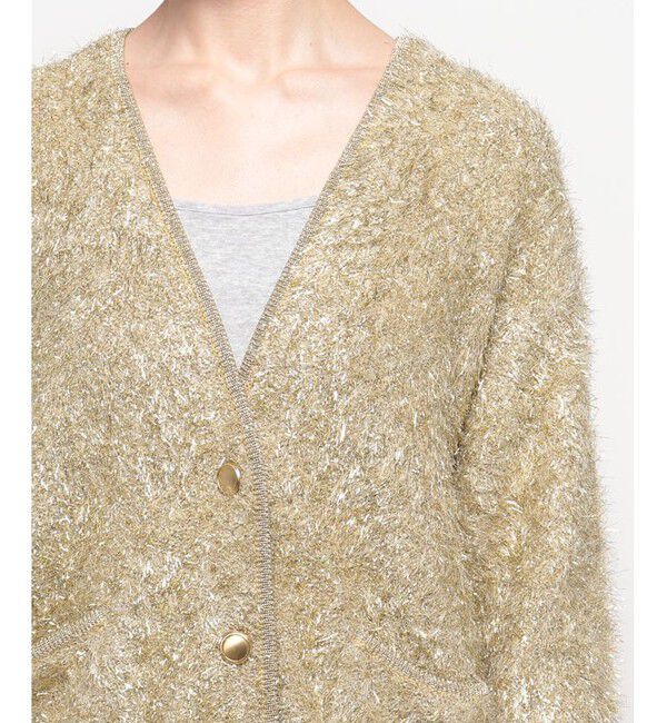 allureville「シャイニーフェザーカーディガン」|カーディガン|