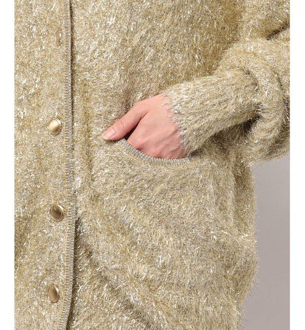 allureville「シャイニーフェザーカーディガン」|カーディガン|