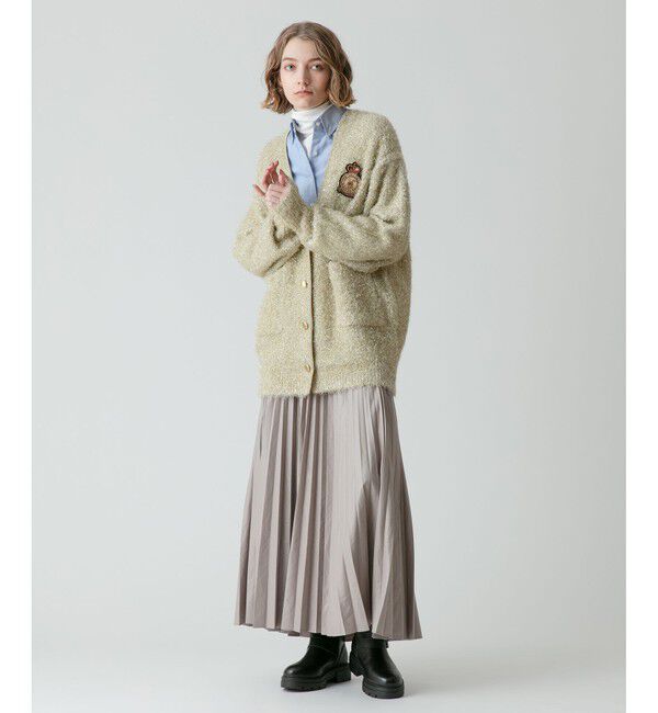 allureville「シャイニーフェザーカーディガン」|カーディガン|