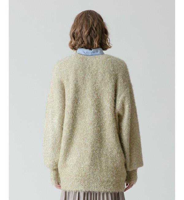 allureville「シャイニーフェザーカーディガン」|カーディガン|