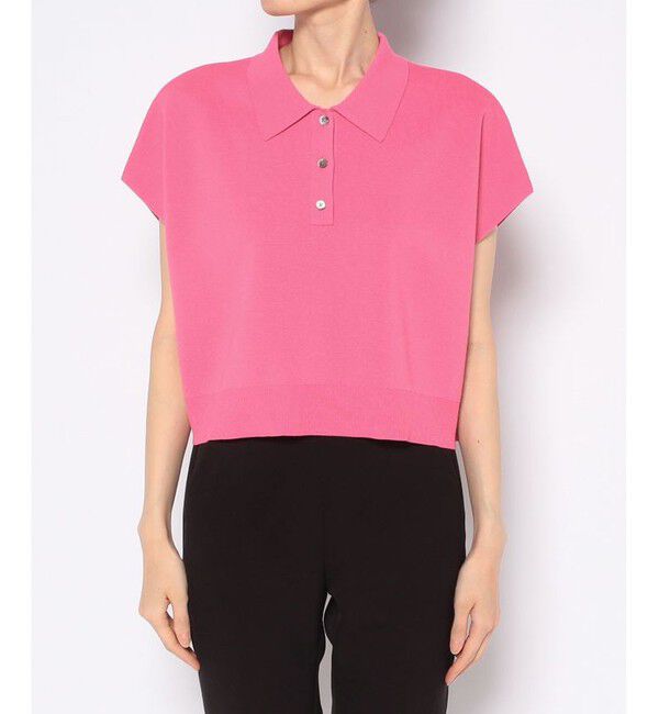 allureville「ワイズワイドクロップドポロ」|カーディガン|