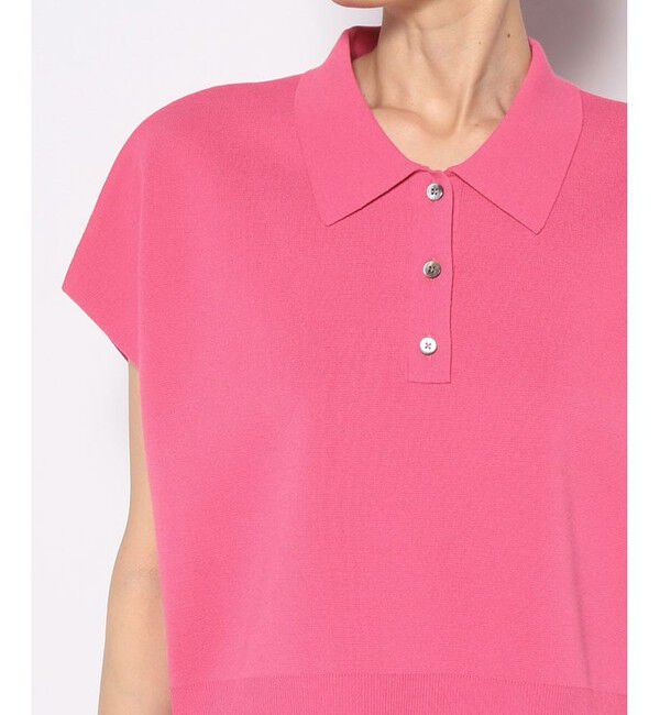 allureville「ワイズワイドクロップドポロ」|カーディガン|