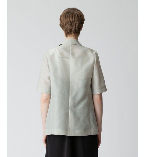 allureville「シアーハーフスリーブシングルジャケット」|テーラードジャケット|