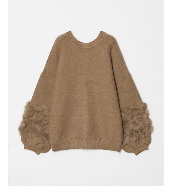 allureville「ラビットカフクレイジー釦2WAYプルオーバー」|ニット・セーター|