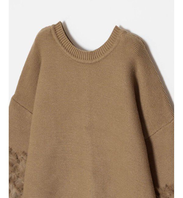 allureville「ラビットカフクレイジー釦2WAYプルオーバー」|ニット・セーター|