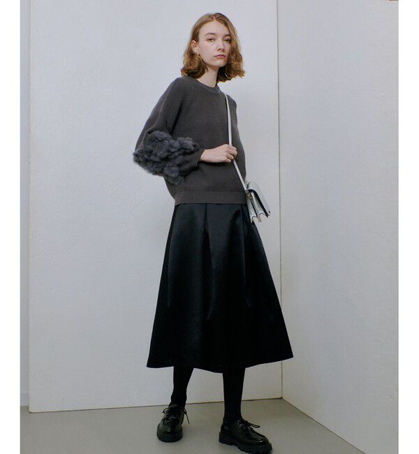 allureville「ラビットカフクレイジー釦2WAYプルオーバー」|ニット・セーター|