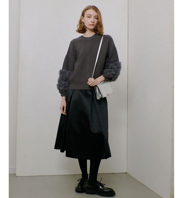 allureville「ラビットカフクレイジー釦2WAYプルオーバー」|ニット・セーター|