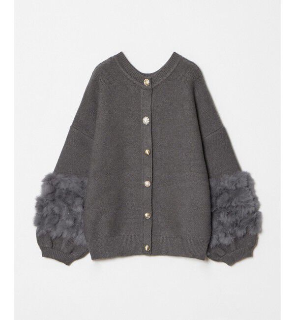 allureville「ラビットカフクレイジー釦2WAYプルオーバー」|ニット・セーター|