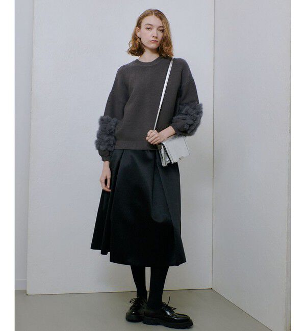 allureville「ラビットカフクレイジー釦2WAYプルオーバー」|ニット・セーター|