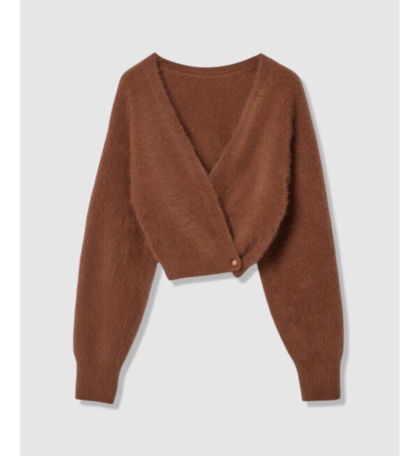 LOULOU WILLOUGHBY「【LOULOU WILLOUGHBY】カシミヤブレンドファー加工Ｖカーディガン」|カーディガン|