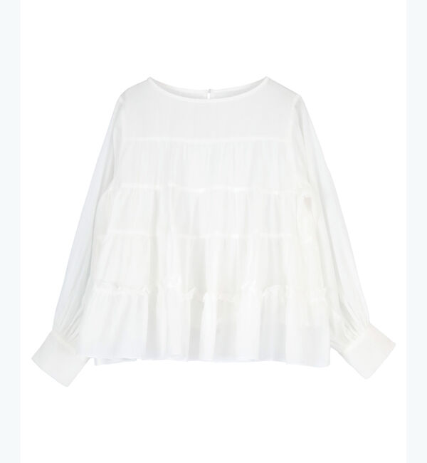 titivate「【前坂美結さんS/Sコラボ】コットンボイルティアードブラウス」|シャツ・ブラウス|