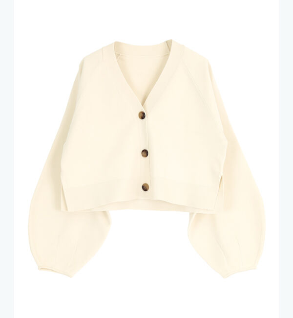 titivate「【前坂美結さんコラボ】Vネッククロップドニットカーディガン」|ニット・セーター|