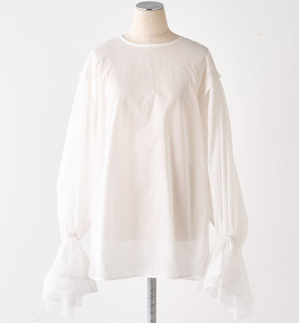  「フレア袖口レースブラウス」|プルオーバー|