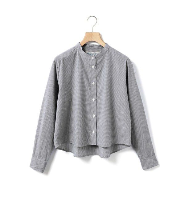 MidiUmi「MidiUmi パターンショートシャツ」|シャツ・ブラウス|ブラックチェック