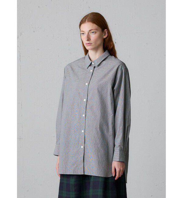 MidiUmi「MidiUmi パターンワイドロングシャツ」|シャツ・ブラウス|