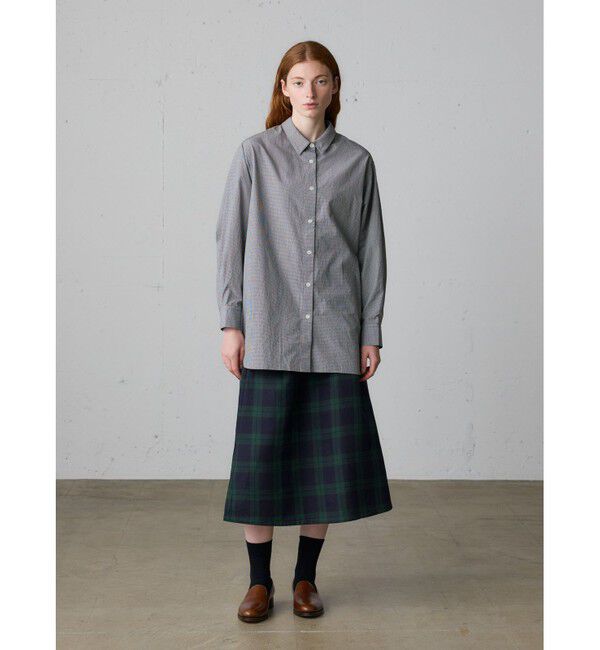 MidiUmi「MidiUmi パターンワイドロングシャツ」|シャツ・ブラウス|