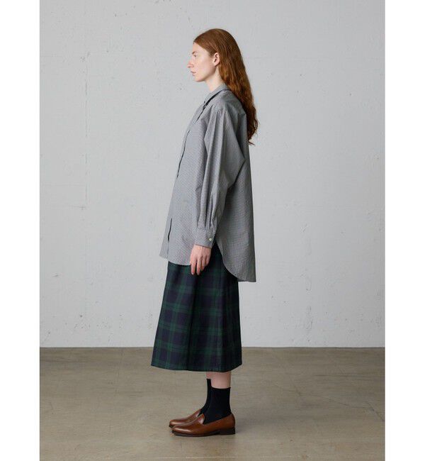 MidiUmi「MidiUmi パターンワイドロングシャツ」|シャツ・ブラウス|