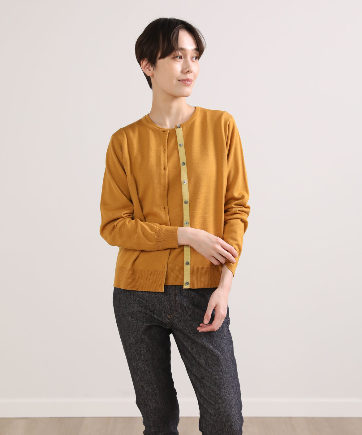 I.T.'S international「クルーネックカーディガン《HARMONY》」|カーディガン|カラシ2