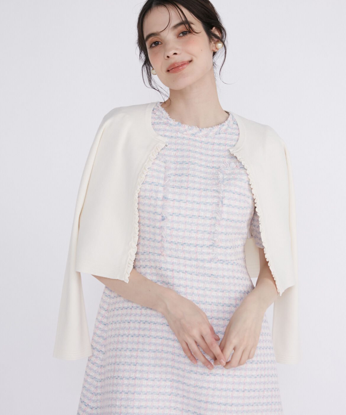 Maglie le cassetto「《大きいサイズ》フリルボレロカーディガン 《M Maglie le cassetto》」|カーディガン|