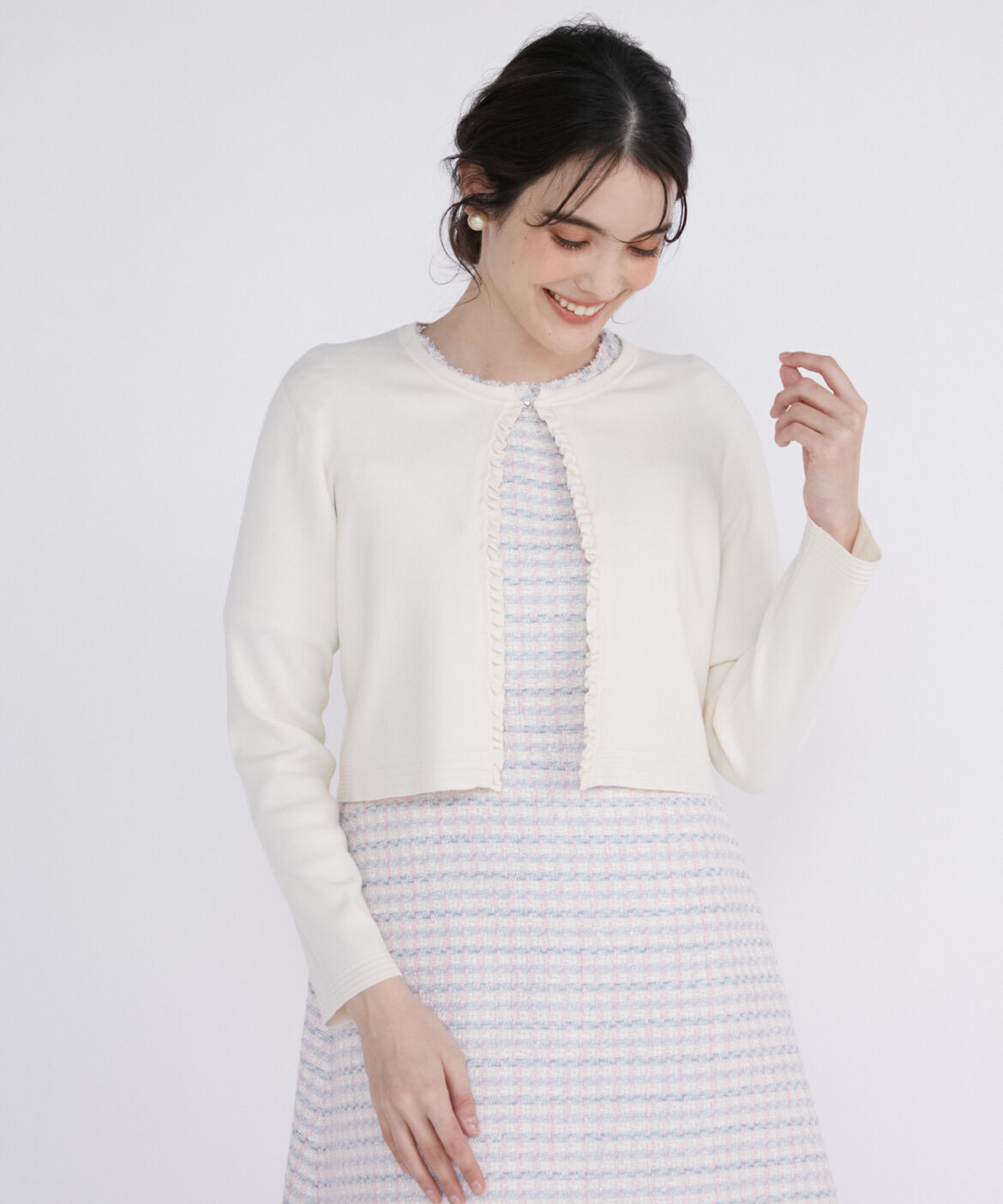 Maglie le cassetto「《大きいサイズ》フリルボレロカーディガン 《M Maglie le cassetto》」|カーディガン|