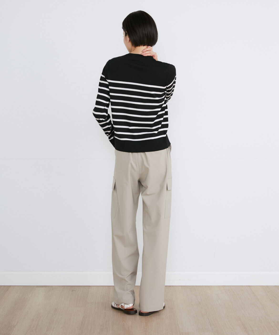 INED「《大きいサイズ》パールドットボタンカーディガン」|カーディガン|