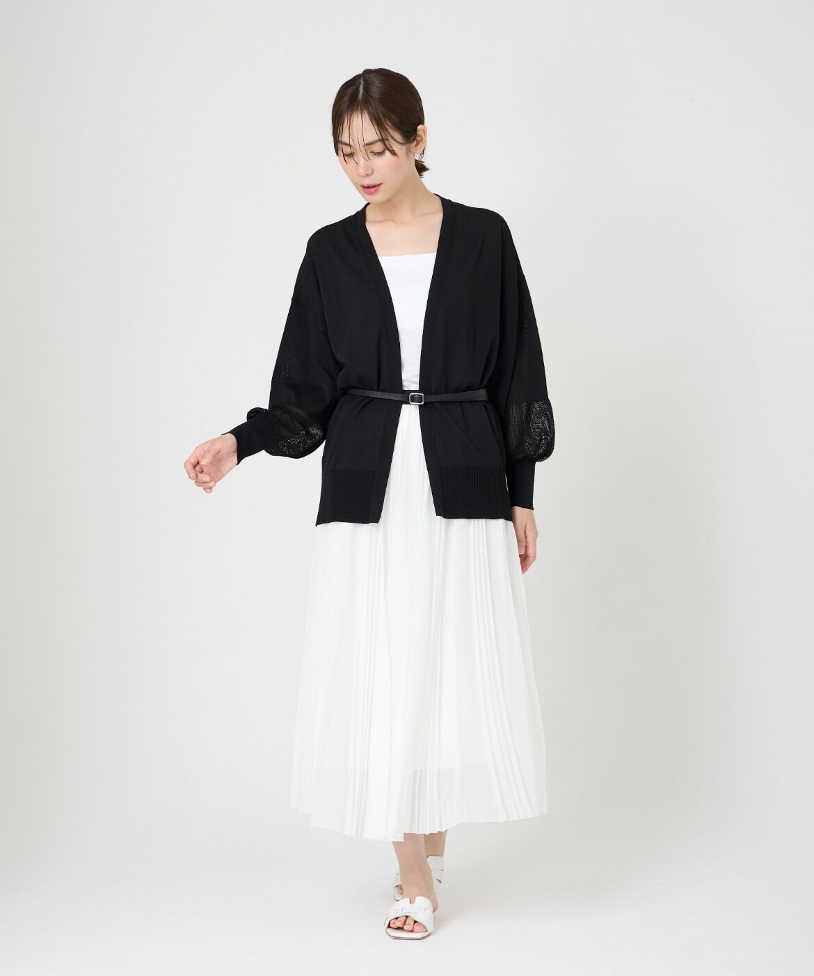 INED「《大きいサイズ》ランダムプリーツスカート」|スカート|