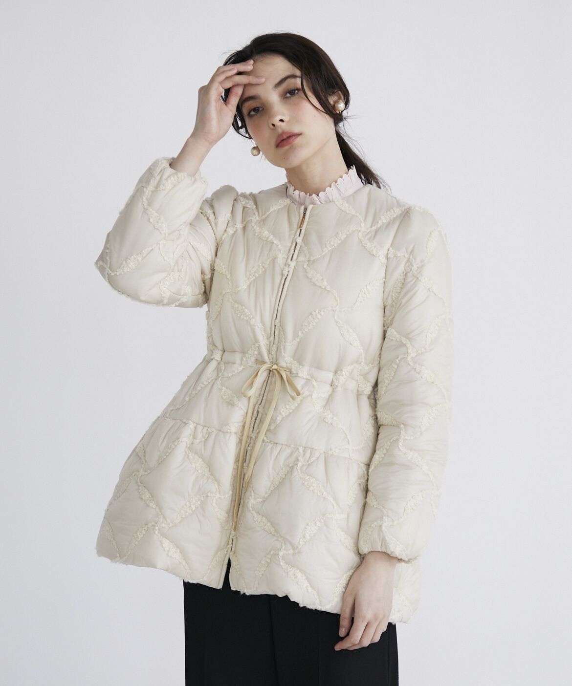 Maglie le cassetto「ループ刺繍キルティングブルゾン」|その他|