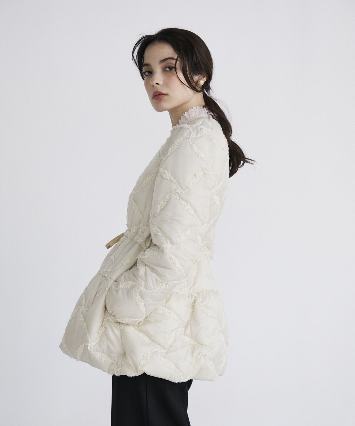 Maglie le cassetto「ループ刺繍キルティングブルゾン」|その他|