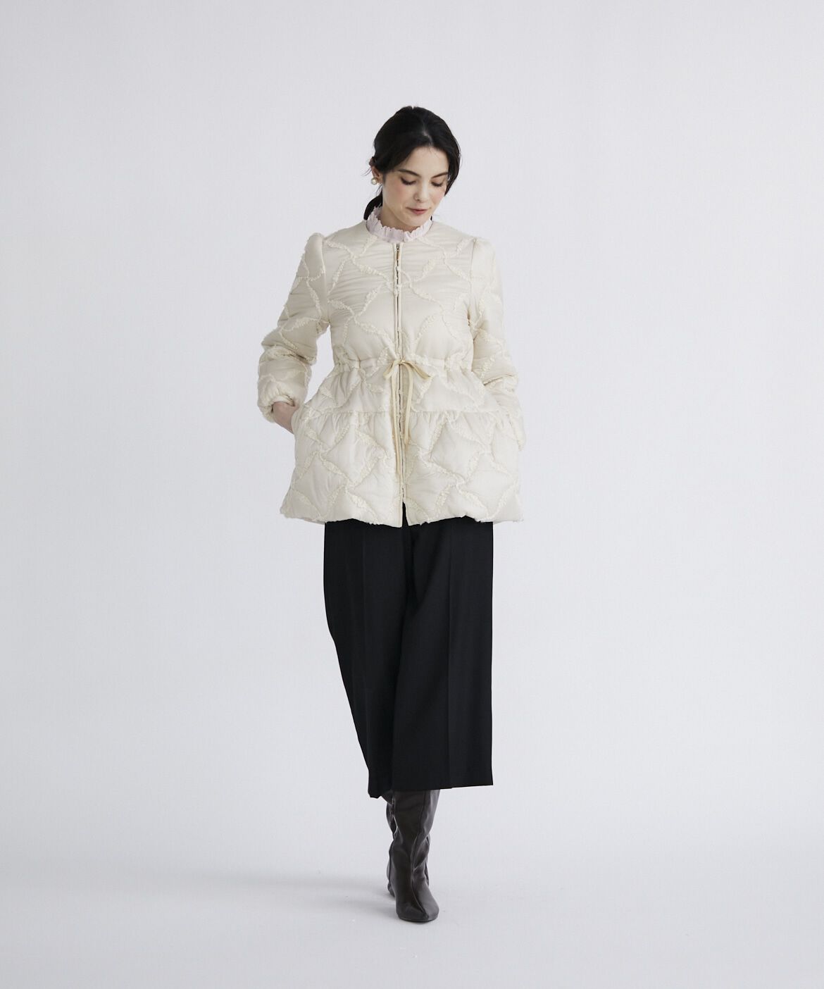 Maglie le cassetto「ループ刺繍キルティングブルゾン」|その他|