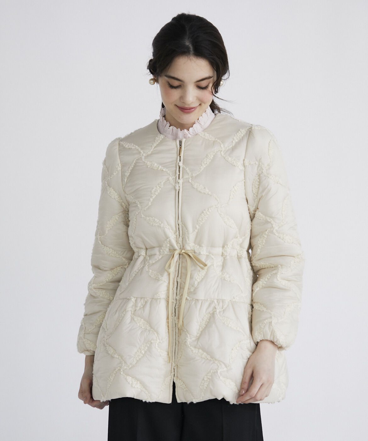 Maglie le cassetto「ループ刺繍キルティングブルゾン」|その他|