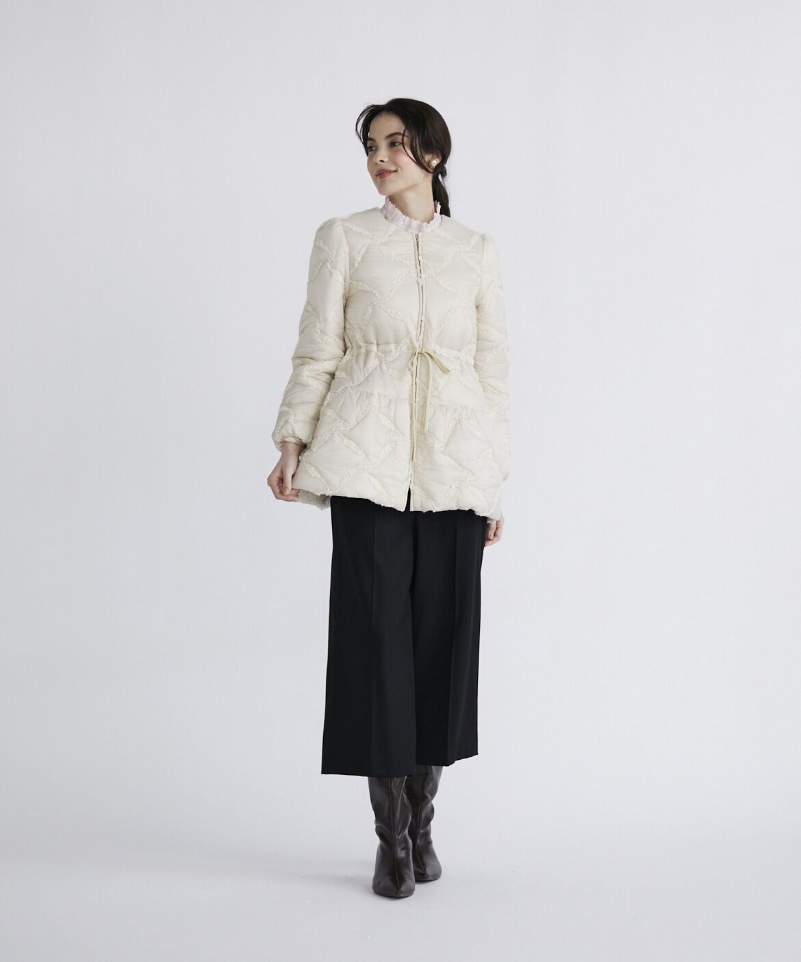 Maglie le cassetto「ループ刺繍キルティングブルゾン」|その他|