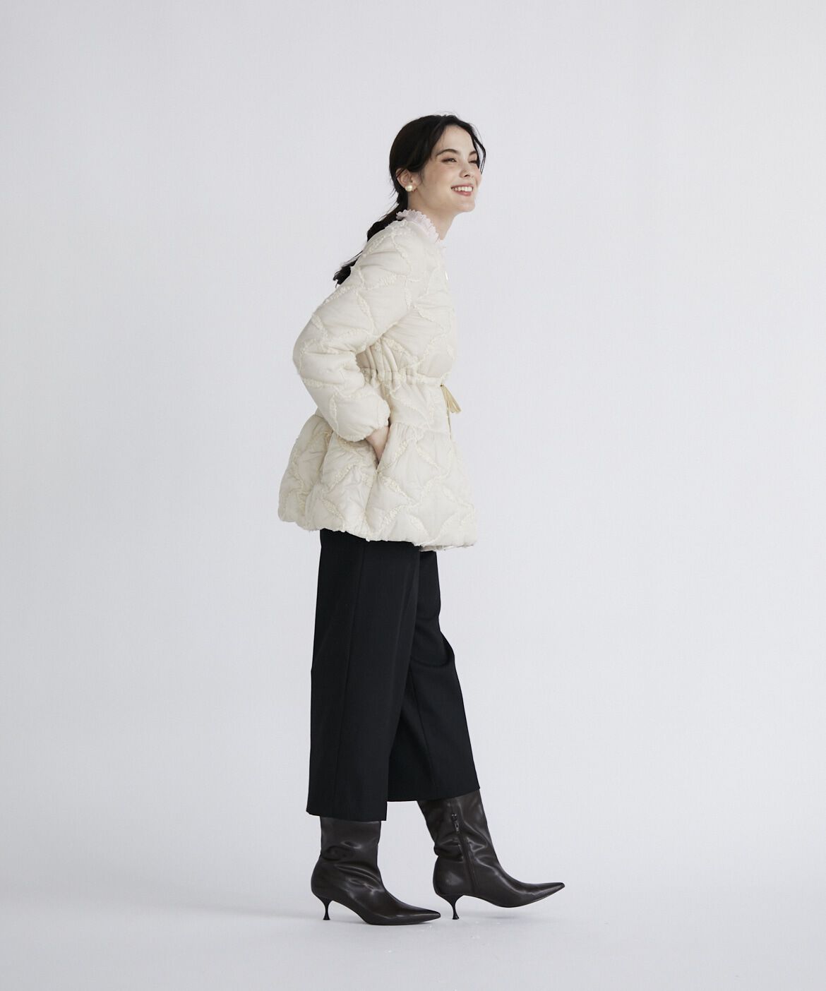 Maglie le cassetto「ループ刺繍キルティングブルゾン」|その他|