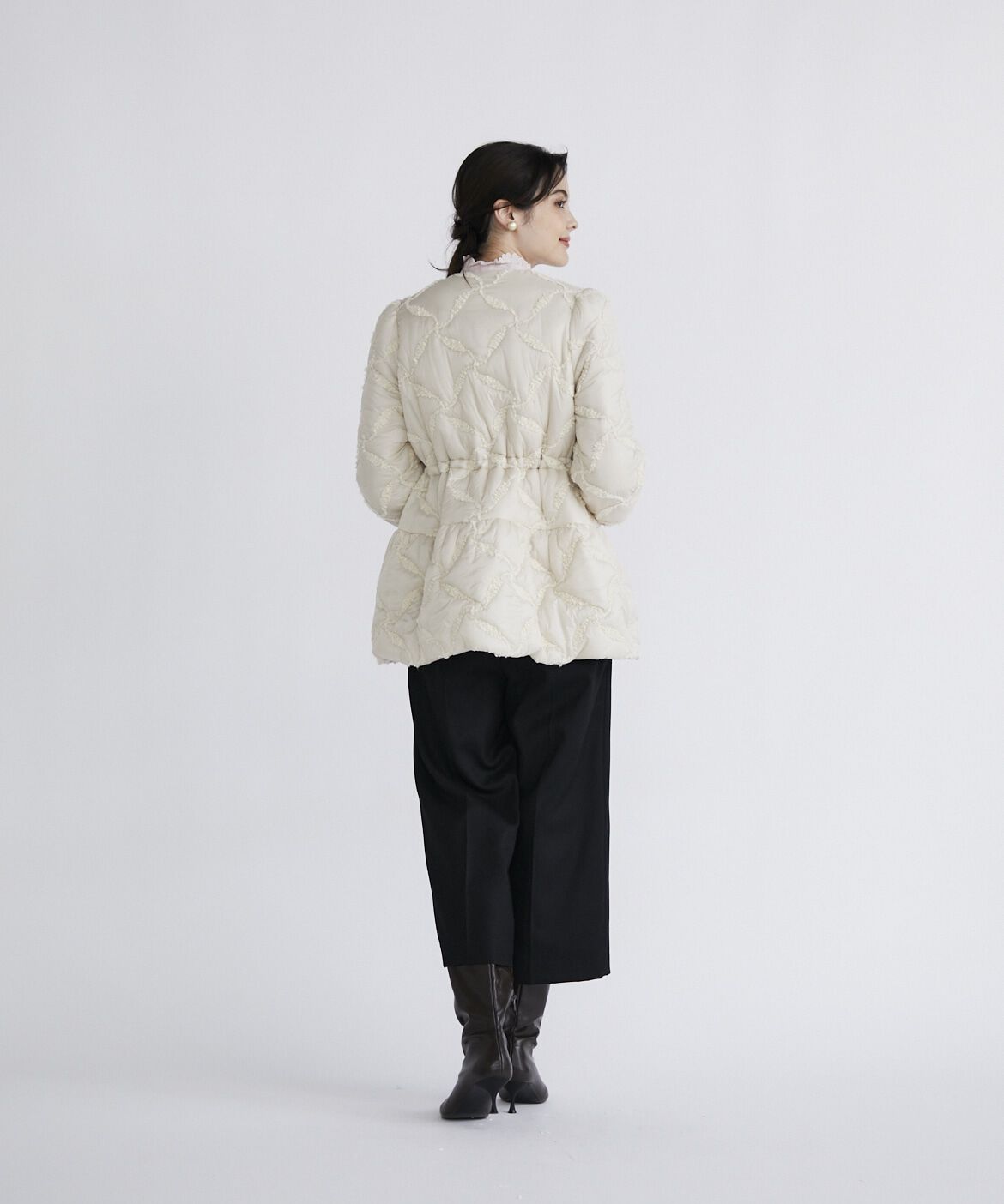 Maglie le cassetto「ループ刺繍キルティングブルゾン」|その他|