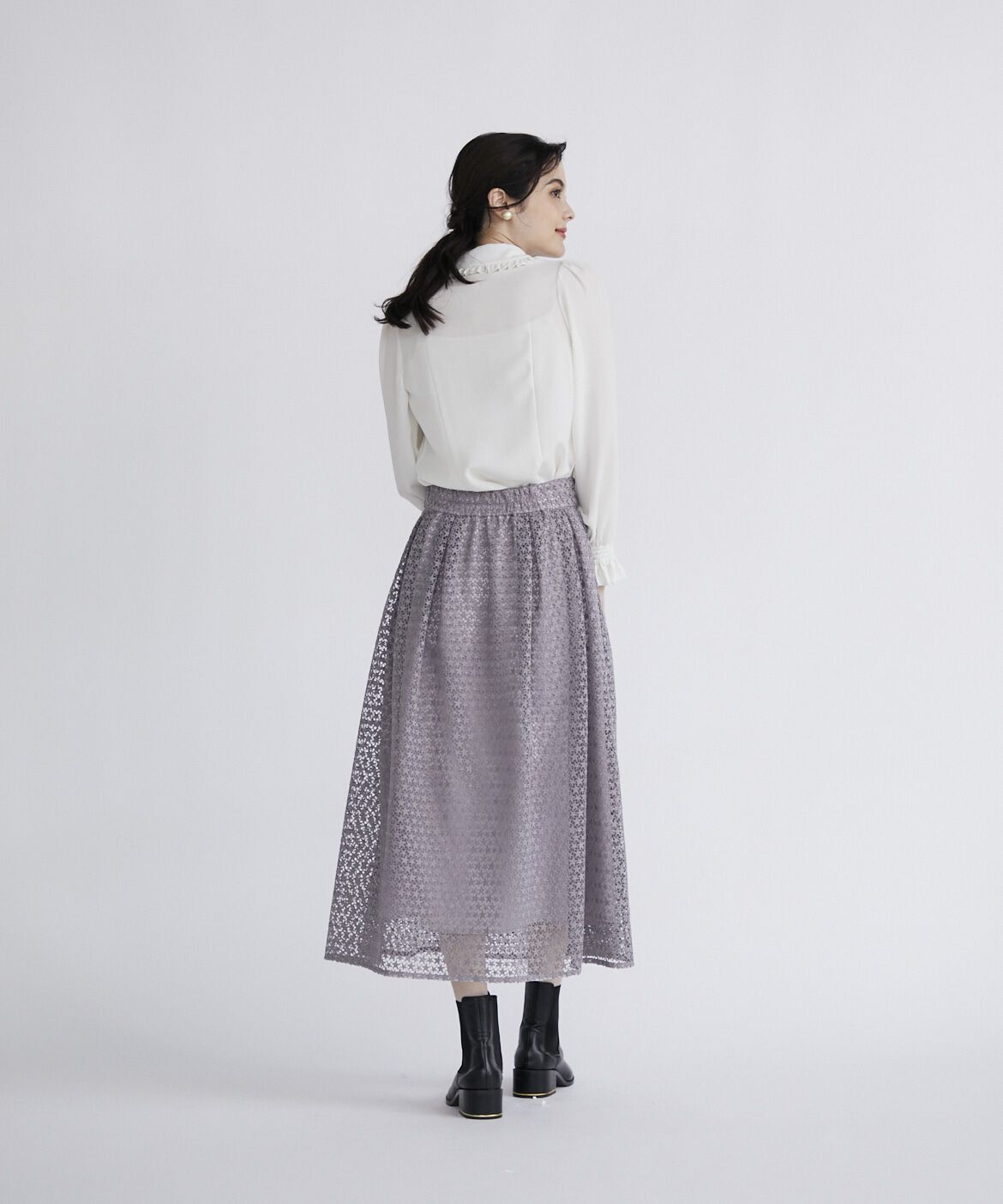 Maglie le cassetto「《大きいサイズ》スター刺繍レーススカート」|スカート|