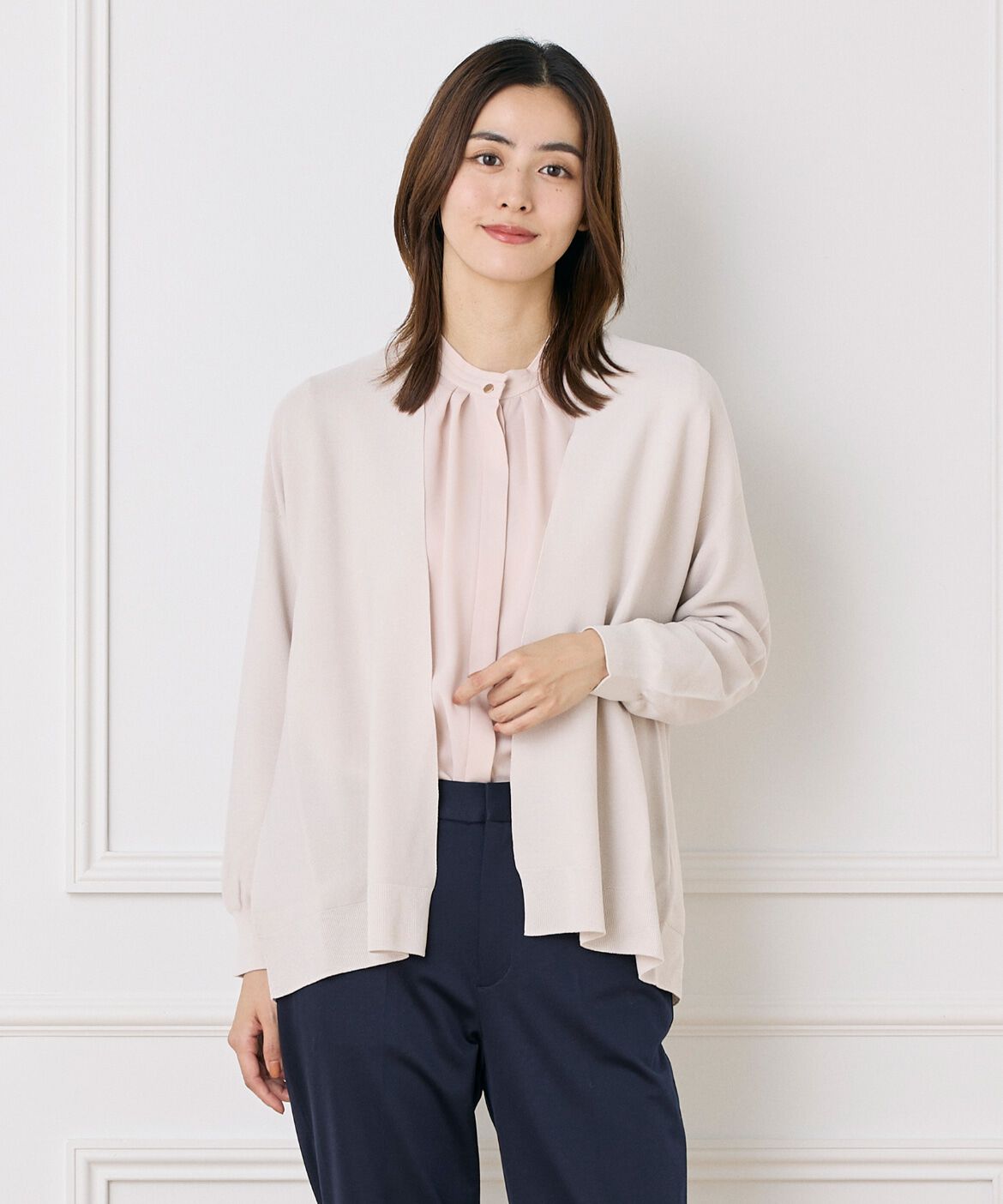 7-IDconcept.「ロングカーディガン《Cuoo PLUS》」|カーディガン|グレーベージ 3