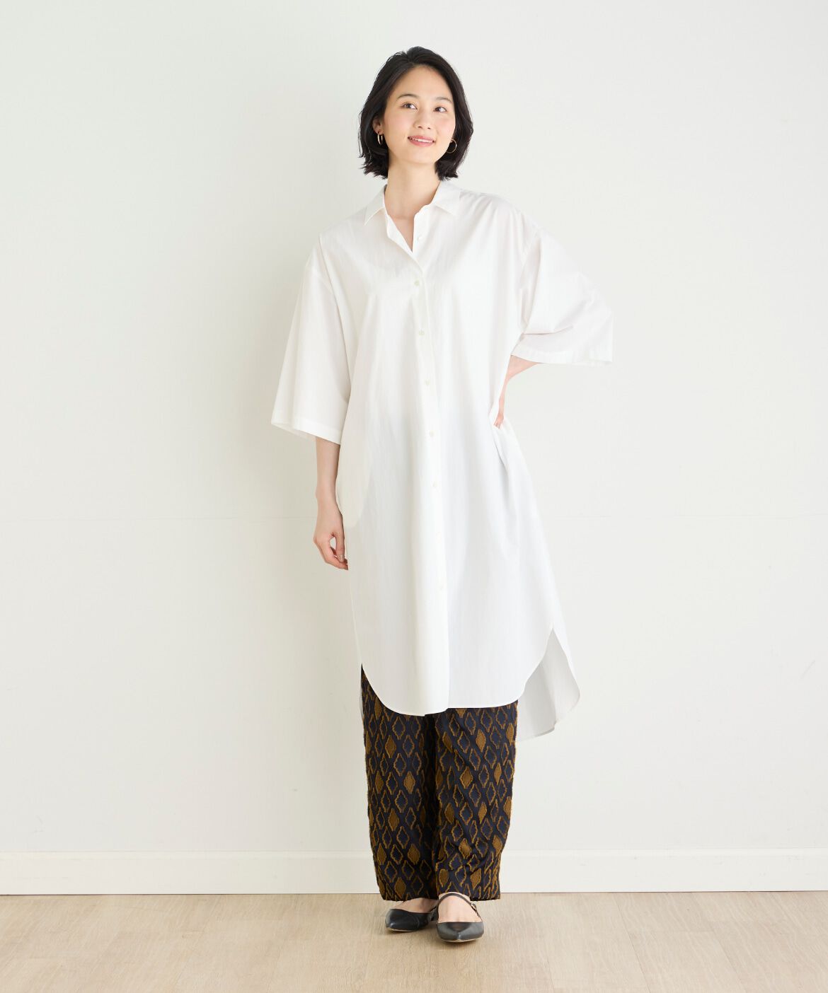 7-IDconcept.「オーバーサイズシャツ」|ワンピース|