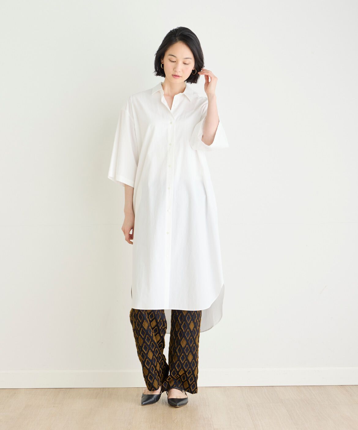 7-IDconcept.「オーバーサイズシャツ」|ワンピース|