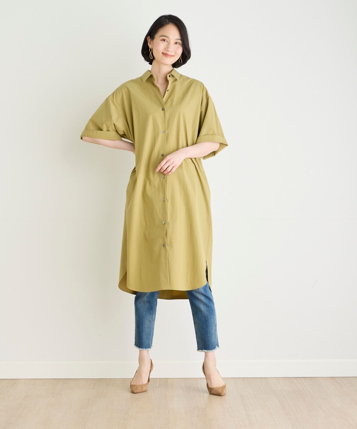 7-IDconcept.「オーバーサイズシャツ」|ワンピース|