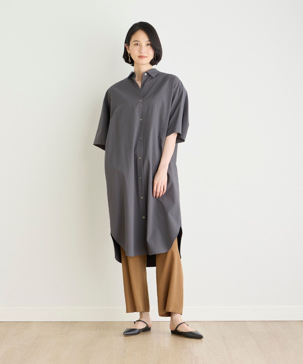 7-IDconcept.「オーバーサイズシャツ」|ワンピース|