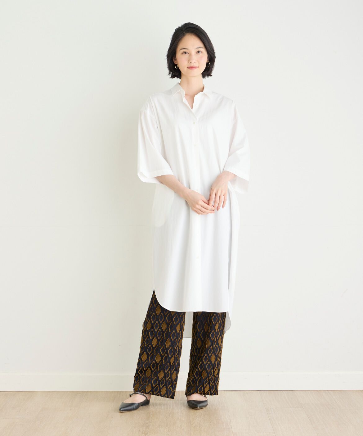 7-IDconcept.「オーバーサイズシャツ」|ワンピース|