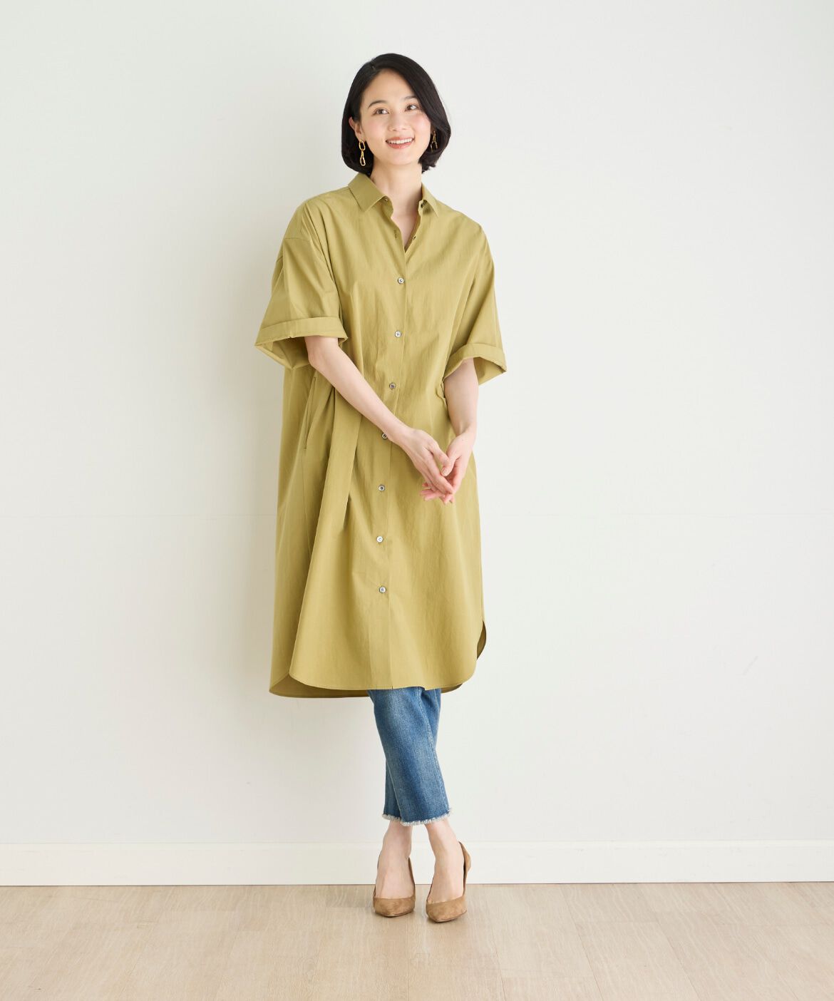 7-IDconcept.「オーバーサイズシャツ」|ワンピース|