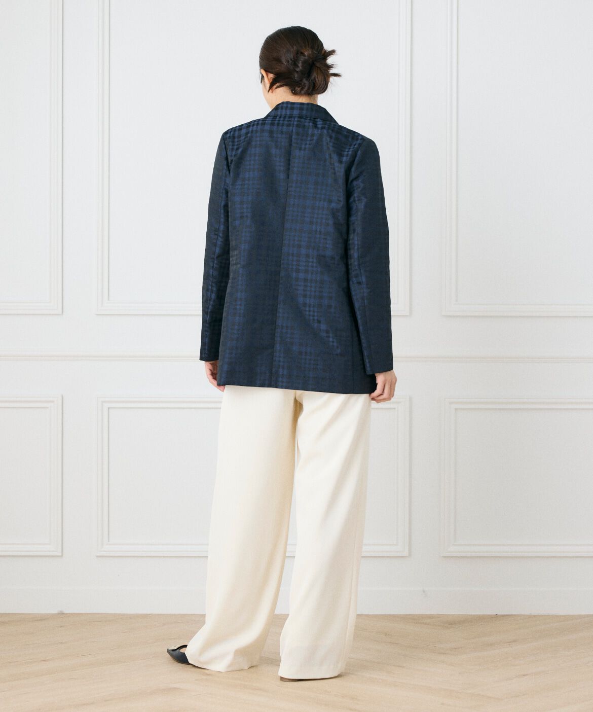 INED「チェックジャガードダブルブレストジャケット《la veille by SUPERIOR CLOSET》」|テーラードジャケット|