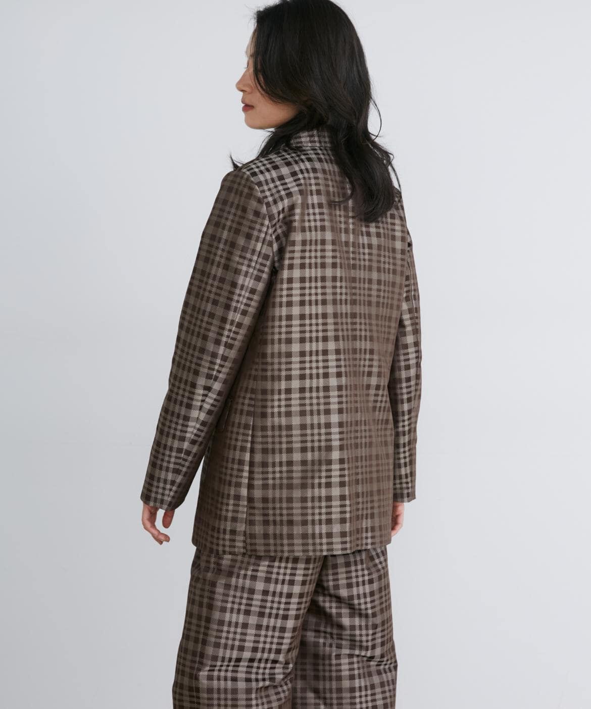 INED「チェックジャガードダブルブレストジャケット《la veille by SUPERIOR CLOSET》」|テーラードジャケット|