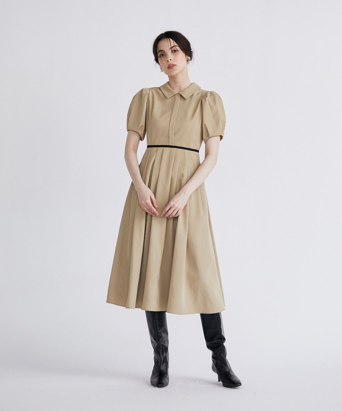 Maglie le cassetto「《M Maglie le cassetto》衿付きボリュームスリーブワンピース」|ワンピース|
