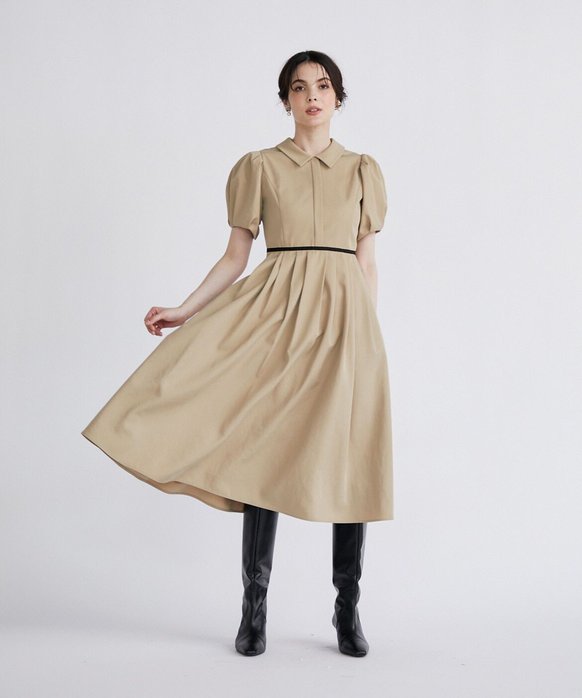 Maglie le cassetto「《M Maglie le cassetto》衿付きボリュームスリーブワンピース」|ワンピース|