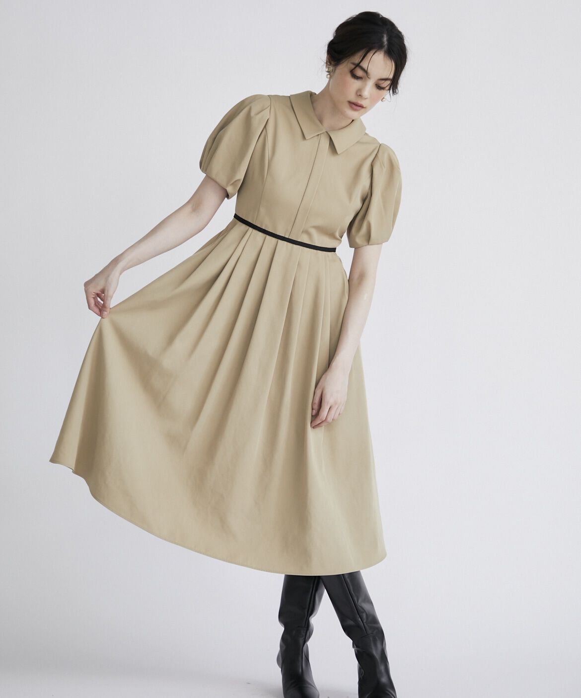 Maglie le cassetto「《M Maglie le cassetto》衿付きボリュームスリーブワンピース」|ワンピース|