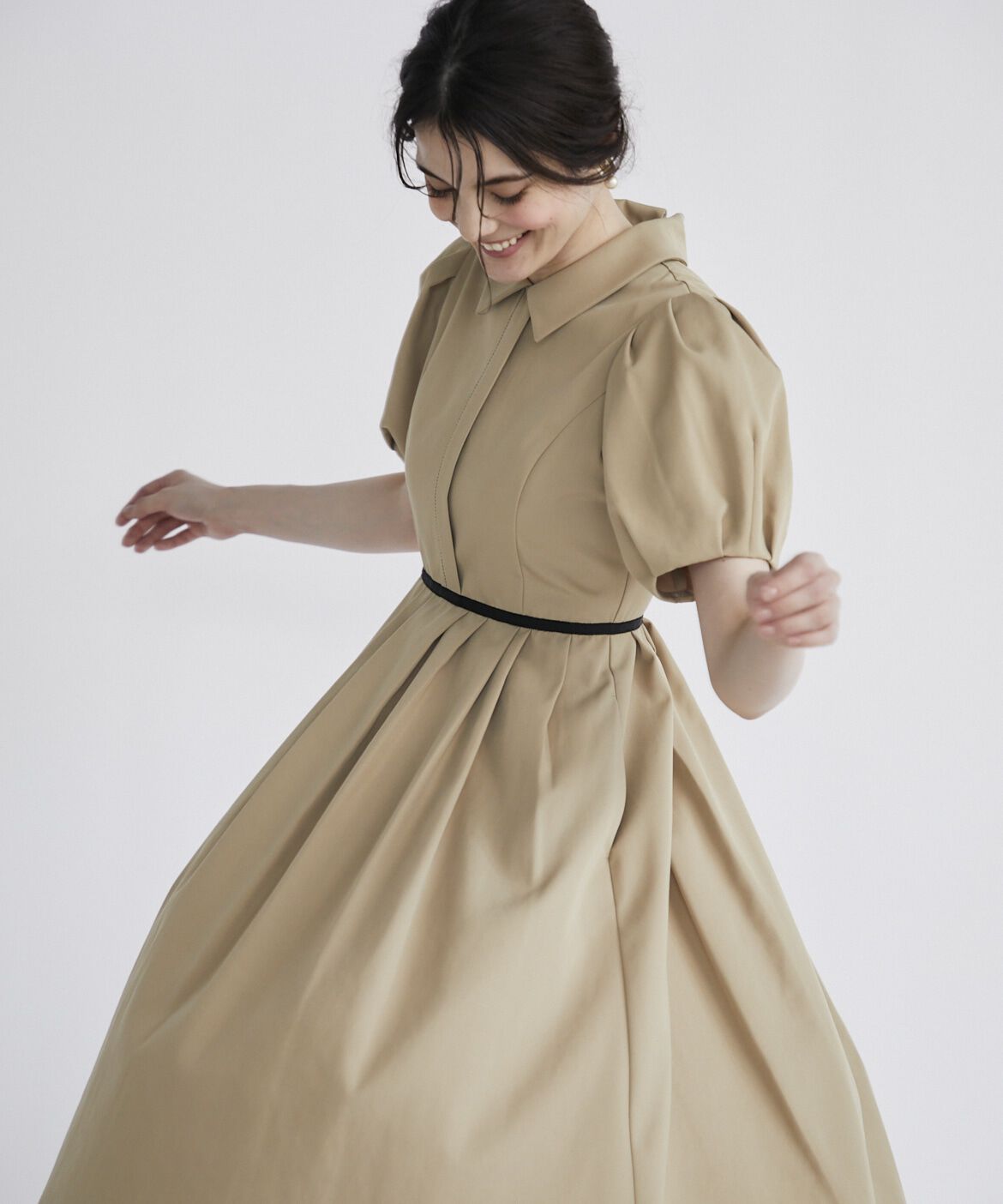 Maglie le cassetto「《M Maglie le cassetto》衿付きボリュームスリーブワンピース」|ワンピース|