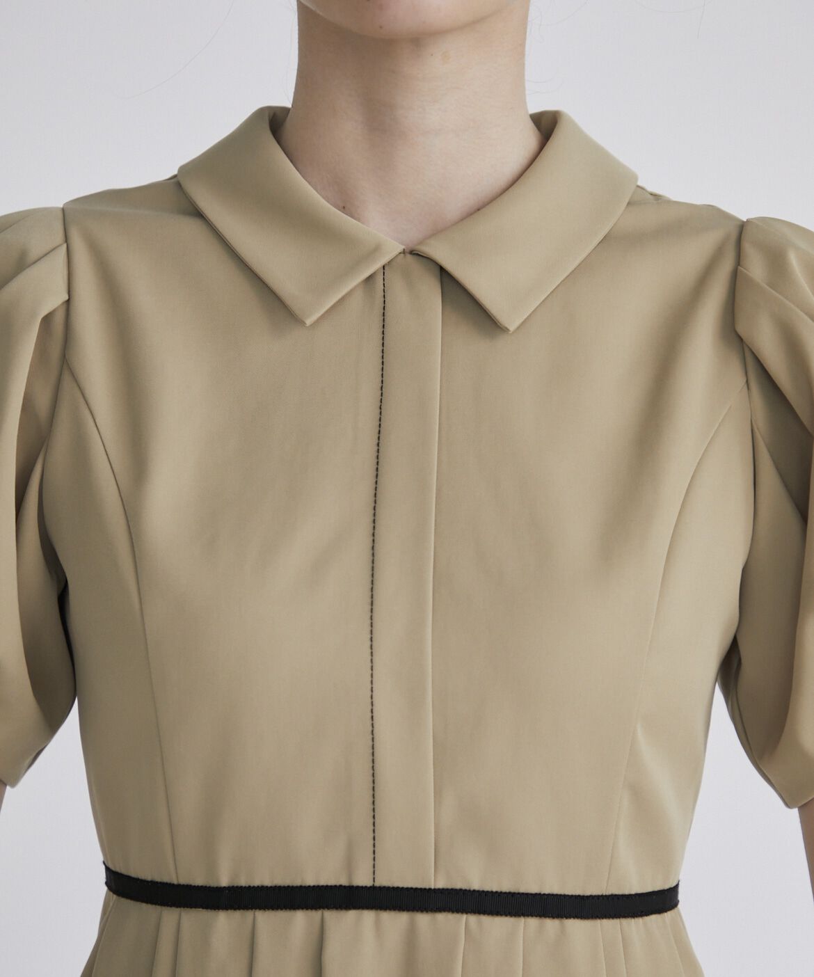 Maglie le cassetto「《M Maglie le cassetto》衿付きボリュームスリーブワンピース」|ワンピース|